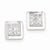 Sterling Silver CZ Square Post Earrings