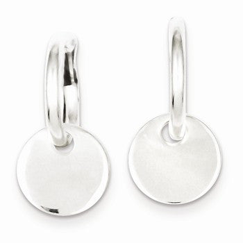 Sterling Silver Dangle Hoop Earrings