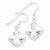 Sterling Silver Square Clear CZ Earrings