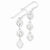 Sterling Silver Clear CZ Hearts Dangle Earrings