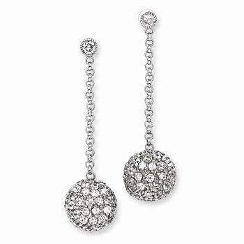 Sterling Silver CZ Post Earrings