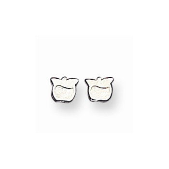 Sterling Silver Apple Mini Earrings