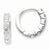 Sterling Silver CZ Hinged Hoop Earrings