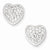 Sterling Silver w/ Stellux Crystal Hear, Jewelry Earrings