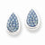 Sterling Silver Blue CZ Teardrop Post Earrings