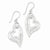 Sterling Silver w/ Stellux Crystal Heart Earrings