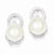 Sterling Silver Freshwater Cultured Pearl CZ Post Earrings