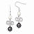 Sterling Silver Dk Grey Freshwater Cultured Pearl Earrings