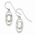 Sterling Silver White Mother of Pearl Oval Earrings