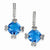 Sterling Silver Blue Clear CZ Post Earrings