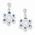 Sterling Silver CZ Blue Stone Earrings