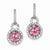 Sterling Silver Pink Clear CZ Post Earrings