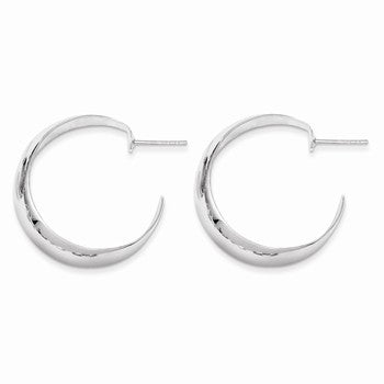 Sterling Silver Fancy Hoop Earrings