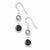 Sterling Silver Smokey Black CZ Dangle Earrings