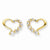 Sterling Silver Vermeil CZ Heart Earrings