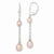 Sterling Silver Cream Color Cultured Pearl Earrings