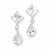 Sterling Silver Clear CZ Dangle Earrings