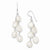 Sterling Silver 2-Str& Freshwater Cultured Pearl Dangle Earrings