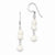 Sterling Silver White Freshwater Cultured Pearl Earrings
