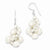 Sterling Silver Clear Crystal & Freshwater Cultured Pearl Earrings