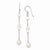 Sterling Silver Freshwater Cultured Pearl/RockQtz/Aurora Borealis Earrings