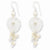 Sterling Silver Freshwater CulturedPearl/Clear Aurora Borealis Crystal Earrings