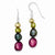 Sterling Silver Multi-Color Cultured Pearl Earrings