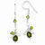 Sterling Silver Green White Freshwater CulturedPearls/Crystals Earring, Jewelry Earrings
