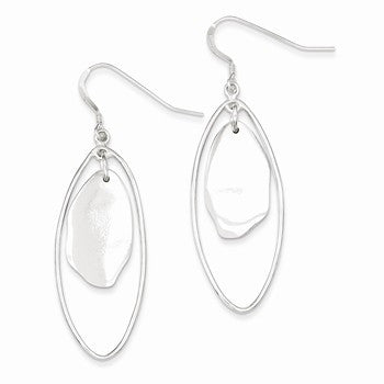 Sterling Silver Dangle Circle Earrings
