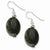 Sterling Silver Green Line Agate Earrings