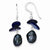 Sterling Silver Dark Blue Mother of Pearl Freshwater CulturedPearl Earrings