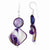 Sterling Silver Dark Purple Mother of Pearl Freshwater CulturedPearl Earrings