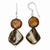 Sterling Silver Golden Brown Mother of Pearl Freshwater CulturedPearl Earrings
