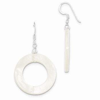 Sterling Silver White Mother of Pearl Earrings