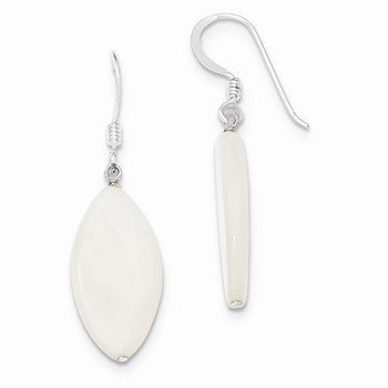 Sterling Silver White Mother of Pearl Earrings