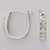 Sterling Silver Rhod-plated CZ Hoop Earrings