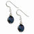 Sterling Silver Dark Blue Freshwater Cultured Pearl Earrings