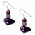 Sterling Silver Charoite Purple Freshwater Cultured Pearl Earrings