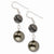 Sterling Silver 10-12mm Zebra  Green Shell Pearl Earrings