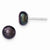 Sterling Silver 7-7.5mm Grey/Green Freshwater CulturedPearl Button Studs, Jewelry Earrings