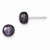 Sterling Silver 7-7.5mm Black Freshwater CulturedPearl button Earrings