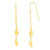 sterling silver double dangle w/ pear elements Earring on fw w/ 1 mic GP, Jewelry Earrings