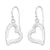 sterling silver open heart Earring hook -e-coat, Jewelry Earrings
