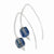 Sterling Silver Blue Dichroic Glass Threaded Earrings