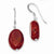 Sterling Silver Red Reconstructed Stone Dangle Earrings