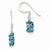 Sterling Silver Turquoise Chip Dangle Earrings