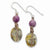 Sterling Silver Crazy Lace  Lepidolite Dangle Earrings