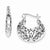 Sterling Silver Polished Filigree Hoops, Jewelry Earrings