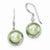Sterling Silver Green Simulated Pearl Earrings