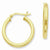 Sterling Silver Gold-flashed 25mm Hoop Earrings